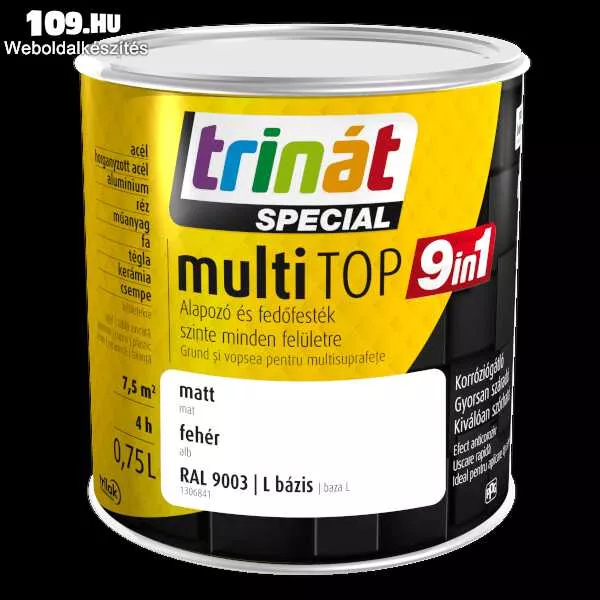 Trinát MultiTop 9in1 alapozó és fedőfesték 0,75 l