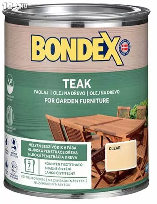 Bondex Teak olaj színtelen 0,75 l